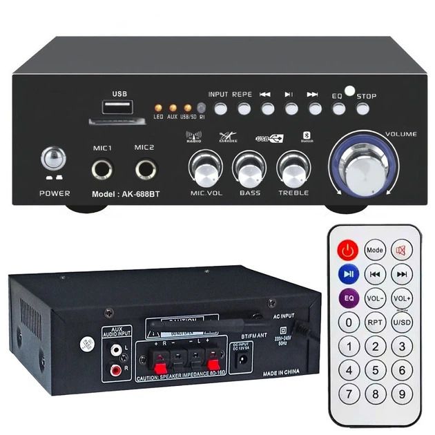 Посилювач AMP 688 BT 2CH 30 Вт з Bluetooth - фото фото фото 1