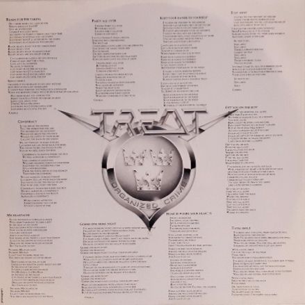 Treat - Organized Crime - 1989.  (LP). 12. Vinyl. Пластинка. Germany. - фото фото фото 3