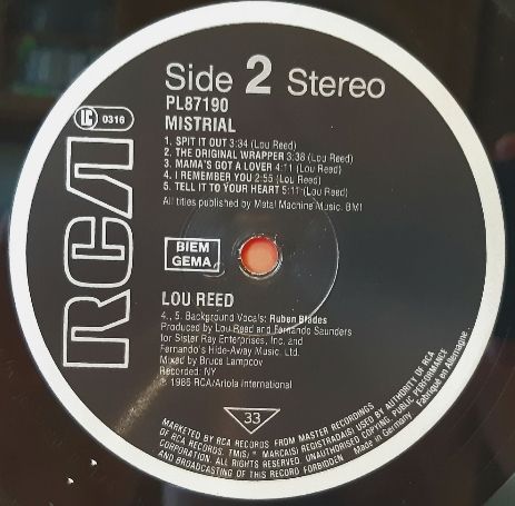 Lou Reed - Mistrial - 1986.  (LP). 12. Vinyl. Пластинка. Germany. - фото фото фото 5