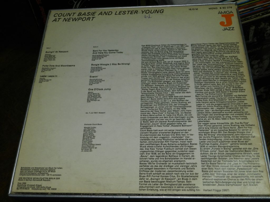 LP  AMIGA JAZZ - Count Basie and Lester Young at Newport - фото фото фото 3