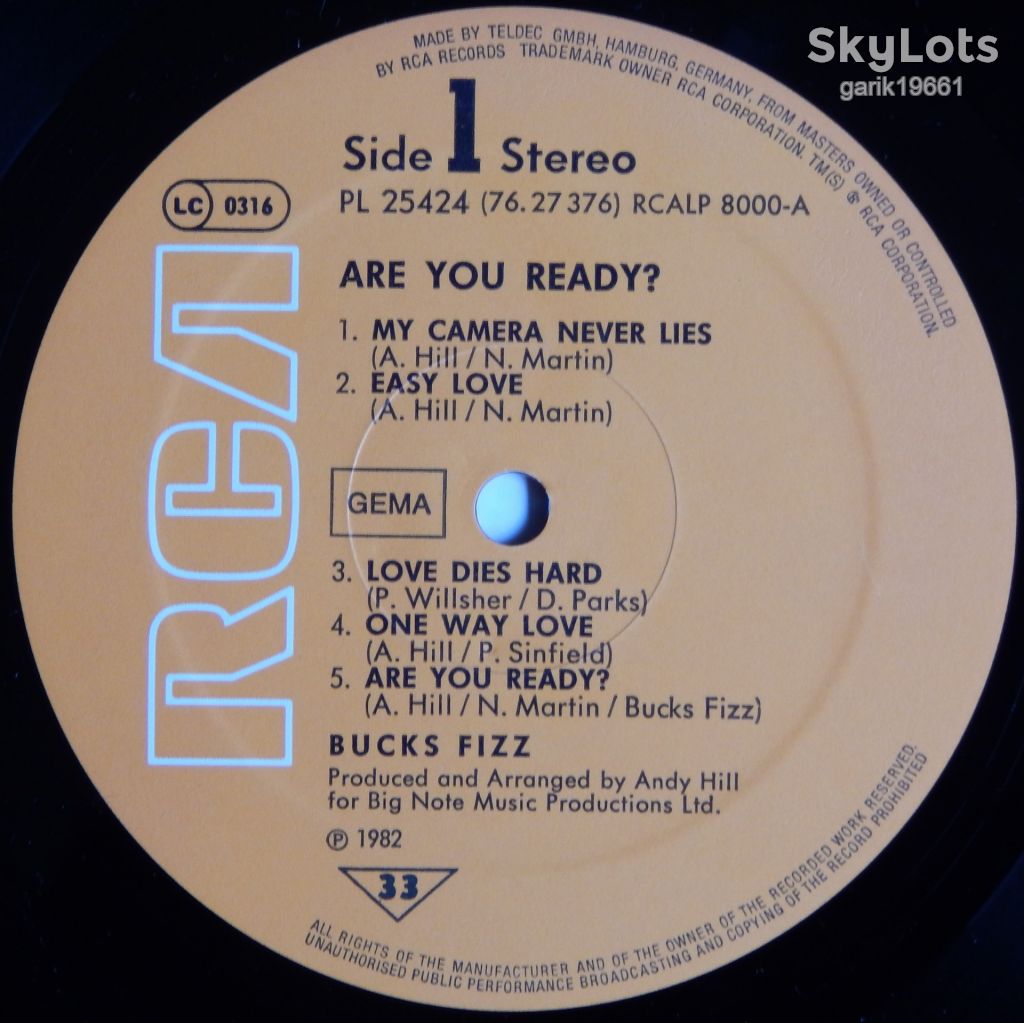 Bucks Fizz – Are You Ready?   (RCA – PL 25424, Germany) EX+/NM- - фото фото фото 3