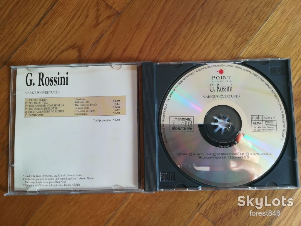 G. Rossini-Various overtures-состояние: 5 - фото фото фото 2