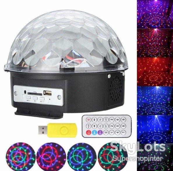 Музыкальный диско-шар с Bluetooth, USB, светомузыкой, 2-я динамиками и пультом - фото фото фото 0