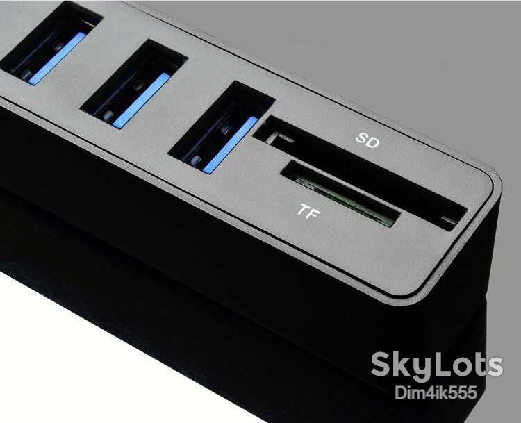 USB хаб 6 USB 3.0 картридер микро SD / TF - фото фото фото 6