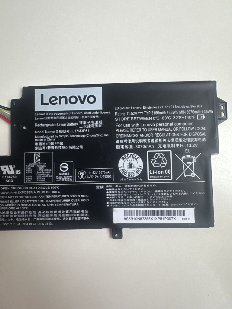 Оригінальна батарея Lenovo L17M3P61 - фото фото фото 1
