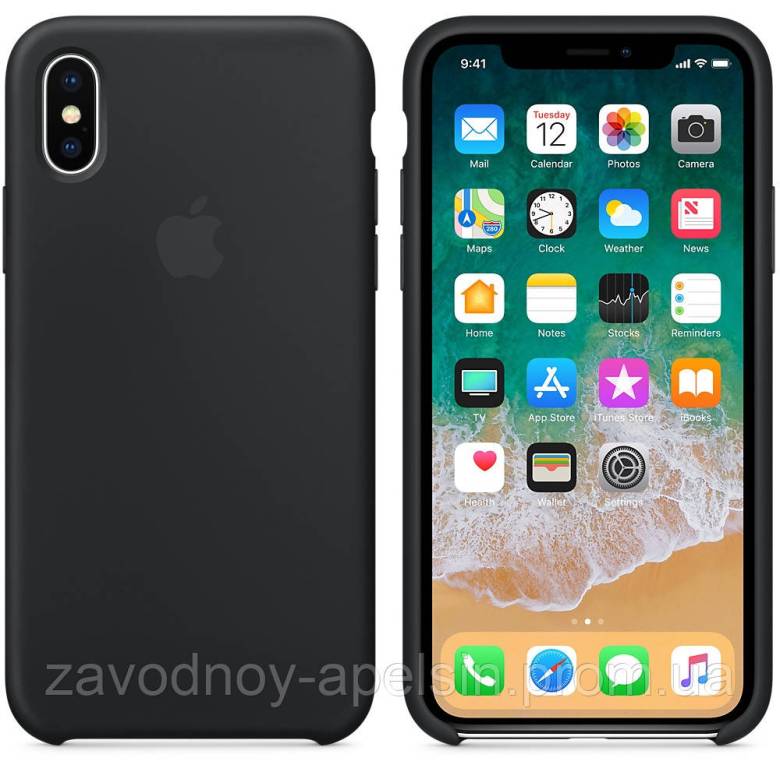 IPhone X XS 10 Чехол черный Silicone Case (Black) - фото фото фото 0