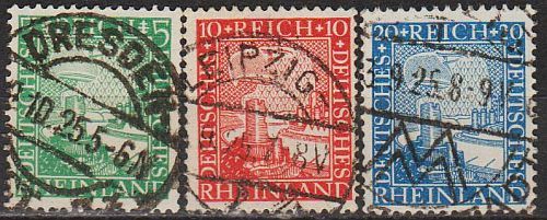 1925 - Німеччина - 1000 років Рейнланда Mi.372-74 _2,40 € - фото фото фото 0