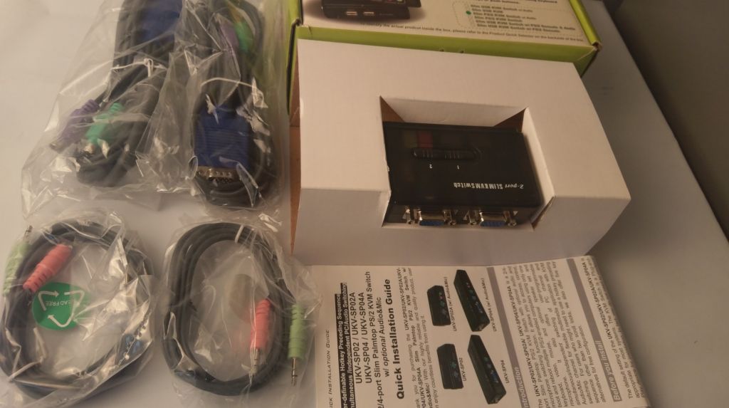 2 Port Slim Palmtop Kvm Switch Sealed Ps/2 Switch Audio NEW - фото фото фото 1
