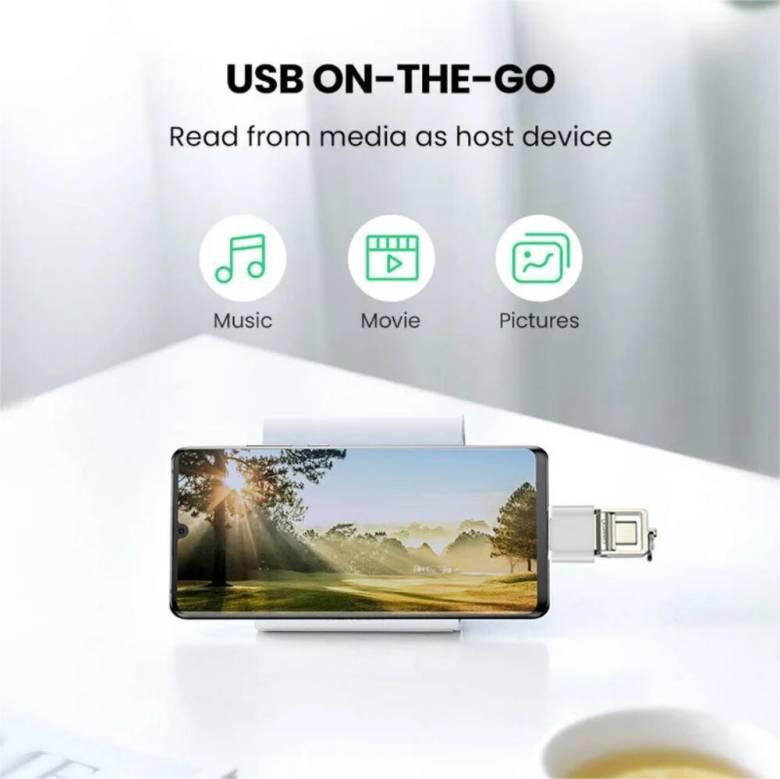 Универсальный адаптер Micro USB  USB для планшетов, ПК, телефонов. Белый - фото фото фото 4