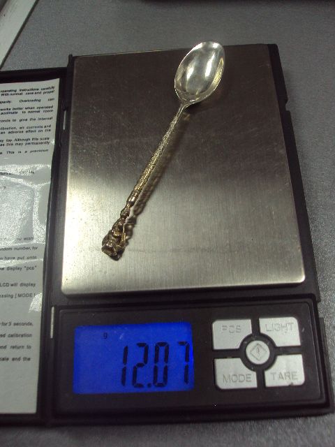 ложка чайная ангел кофейная ложечка ангелочек серебро вес 12,07 г №1266 - фото фото фото 11