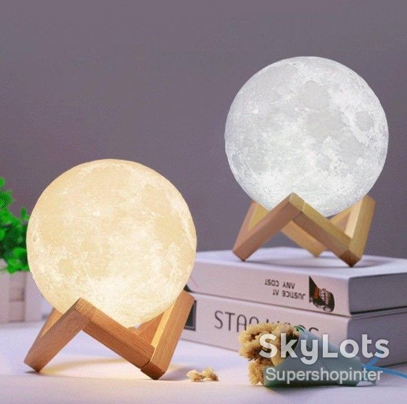 Ночник 3D светильник луна Moon Touch Control 15 см, 5 режимов - фото фото фото 6