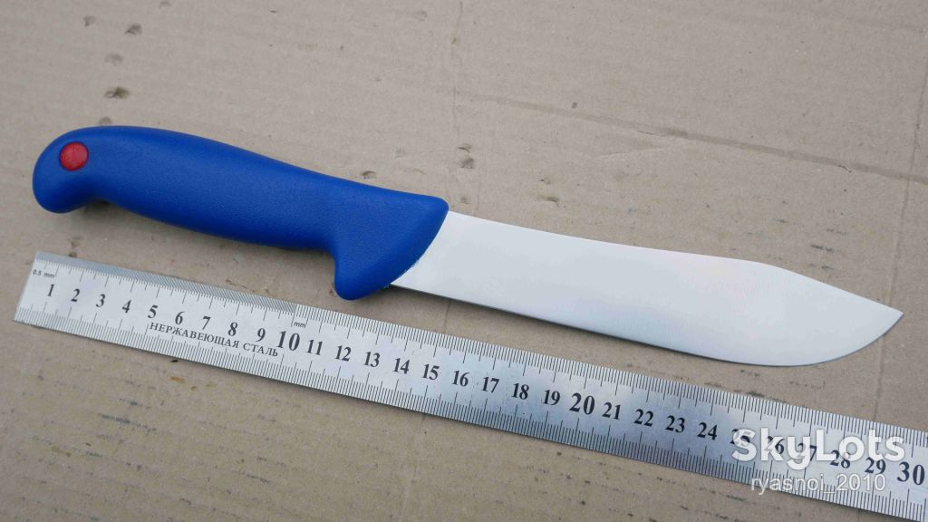 Plys TZHX065 D6, Plastic blue, 40Cr13 Satin, Kitchen Knife, Fixed - фото фото фото 2