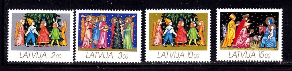 Латвия  1992 г MNH - Рождество - фото фото фото 0