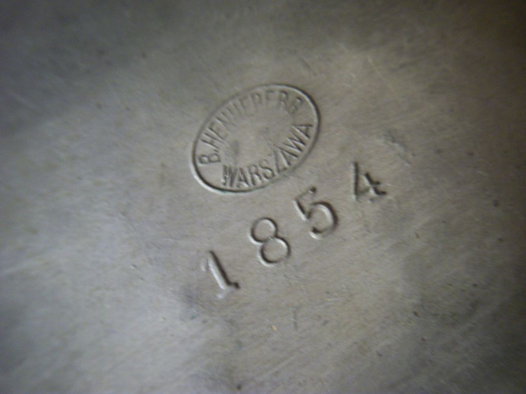 4М115 Старый подстаканник На память Souvenir, Варшава, царская россия. Серебрение, тяжелый - фото фото фото 6