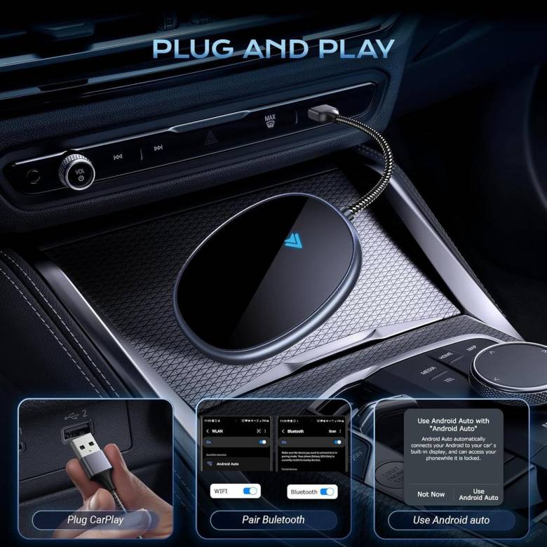Беспроводной адаптер Android Auto EVARY, проводной OEM-адаптер Autoper для устройств Android 11.0 - фото фото фото 2