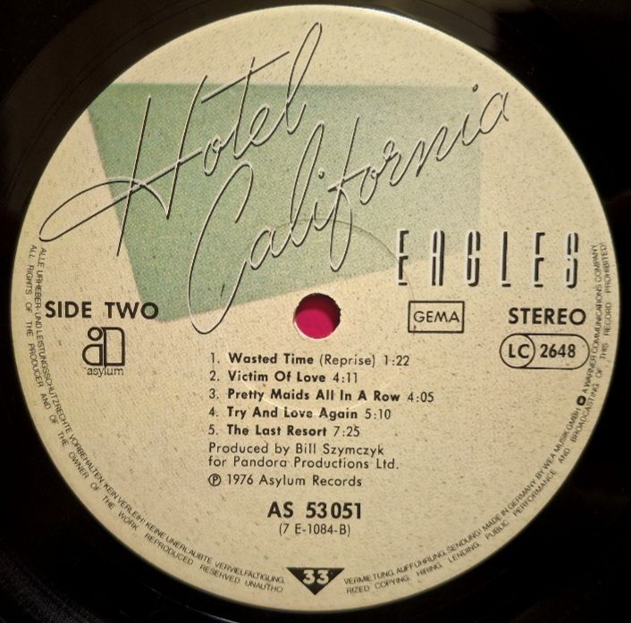Eagles - Hotel California - 1976.  (LP). 12. Vinyl. Пластинка. Poster. Germany. - фото фото фото 6