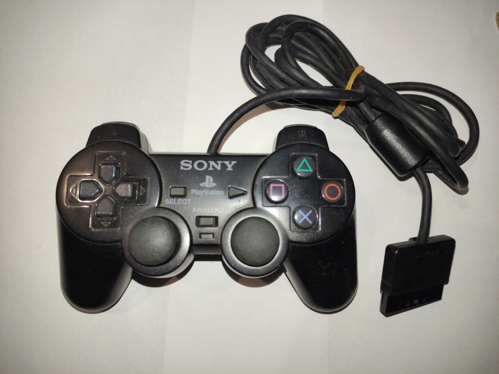 PlayStation 2 джойстик Dual Shock 2 контролер оригінальний чорний PS2 перевірений - фото фото фото 0