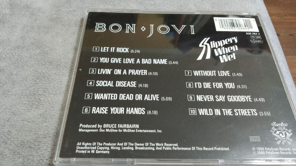 bon jovi - slippery when wet. cd из гдр! - фото фото фото 1