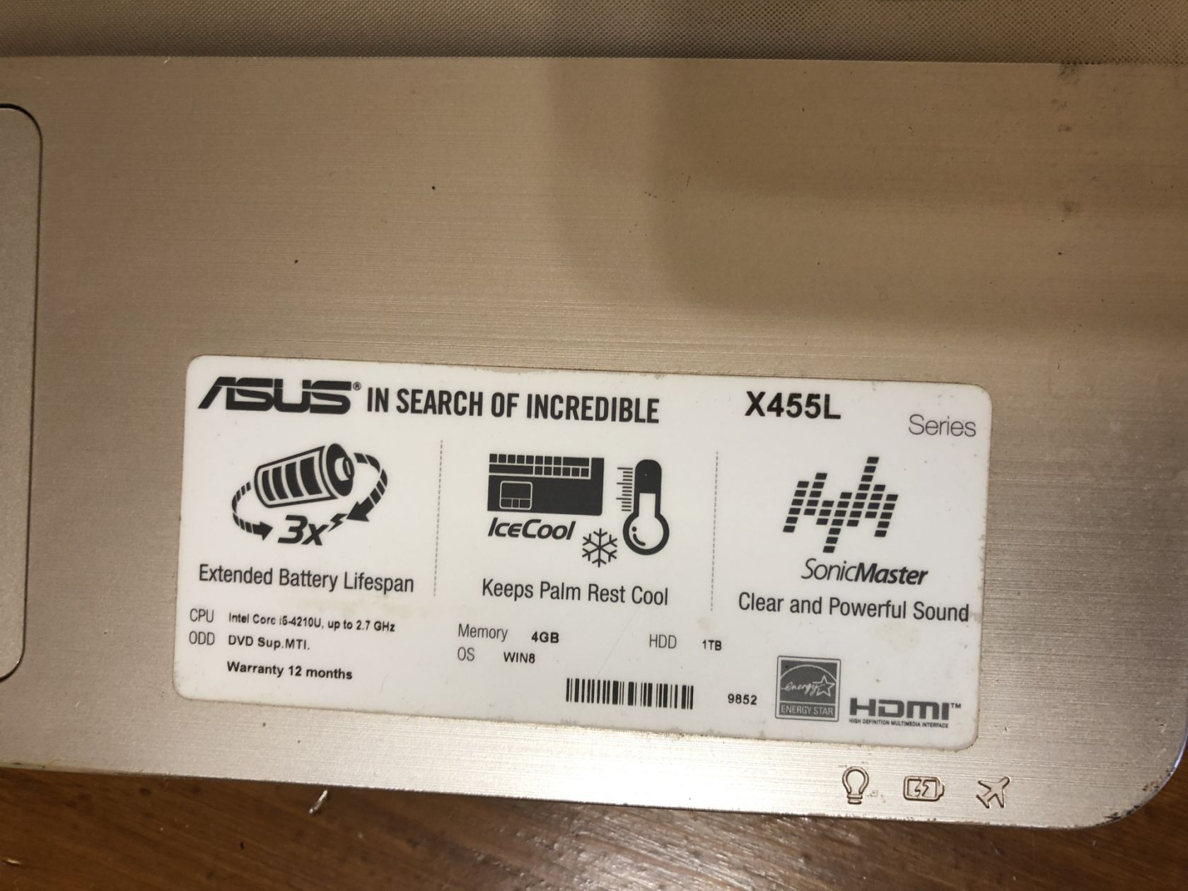 ноутбук на частини asus x455 LD - фото фото фото 3