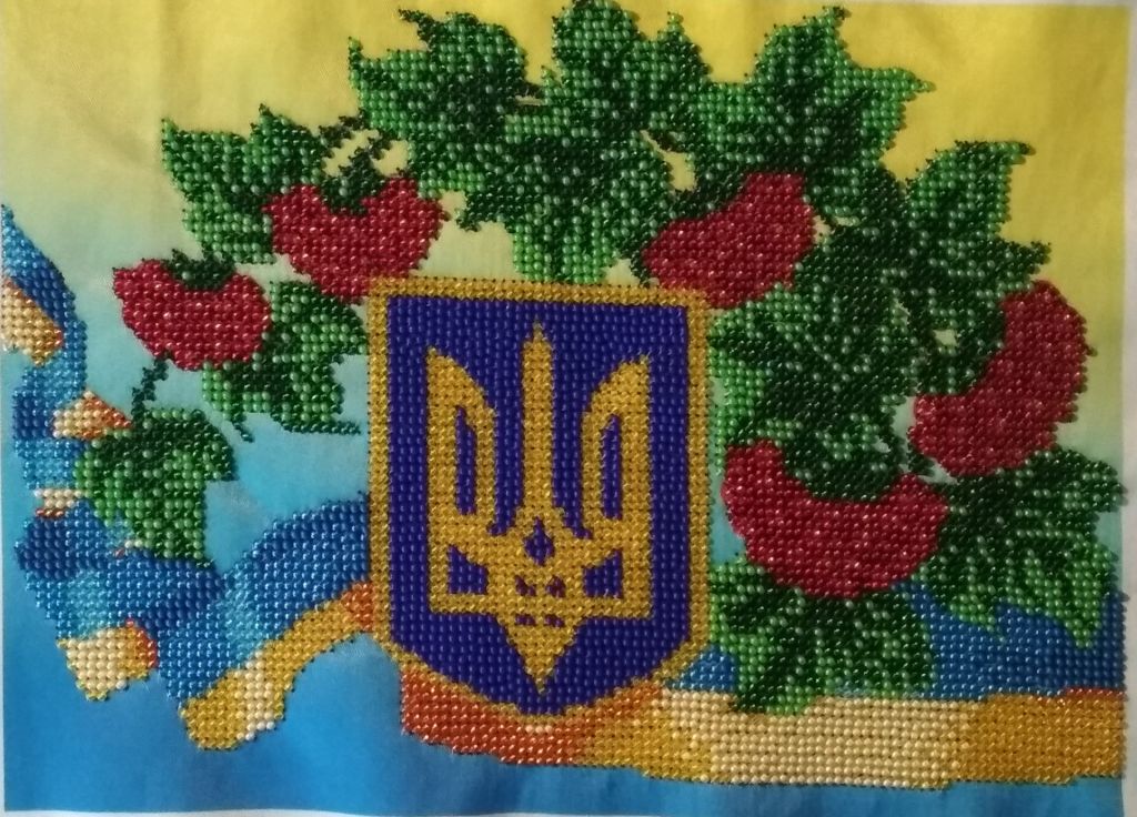 Картина бісером Герб України - фото фото фото 1