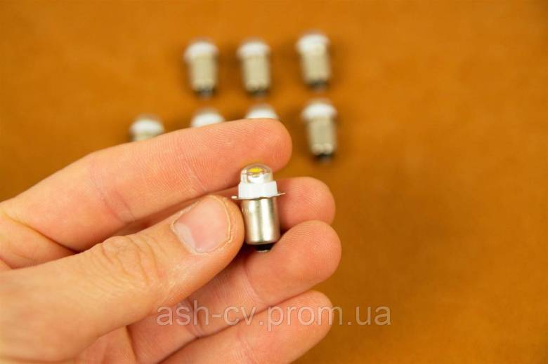 Лампочка, для ліхтарика, 4.5V, 0.5W, LED, P13.5, P13.5S, PR2 - фото фото фото 0