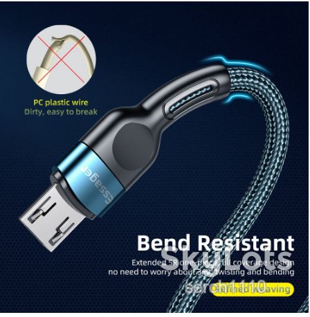 Essager Micro USB Nylon кабель быстрой зарядки 5V/2.4A 1 м - фото фото фото 8