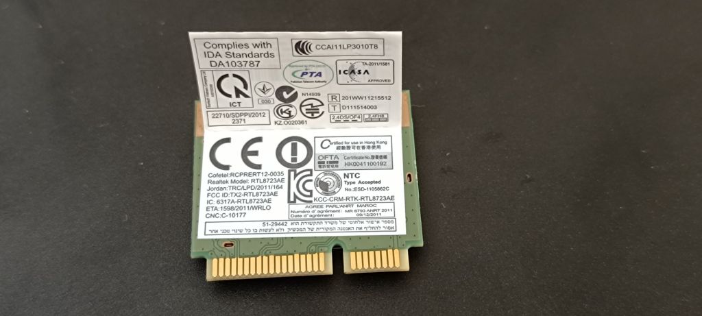Wi-fi+BT модуль HalfSize Mini PCIE Realtek RTL8723AE Aw-nb114h 802.11 b,g,n 150Mbps - фото фото фото 0