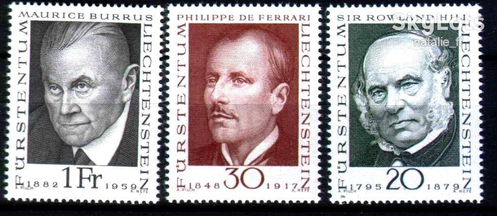 Лихтенштейн  1968 г   MNH - личности - - фото фото фото 0