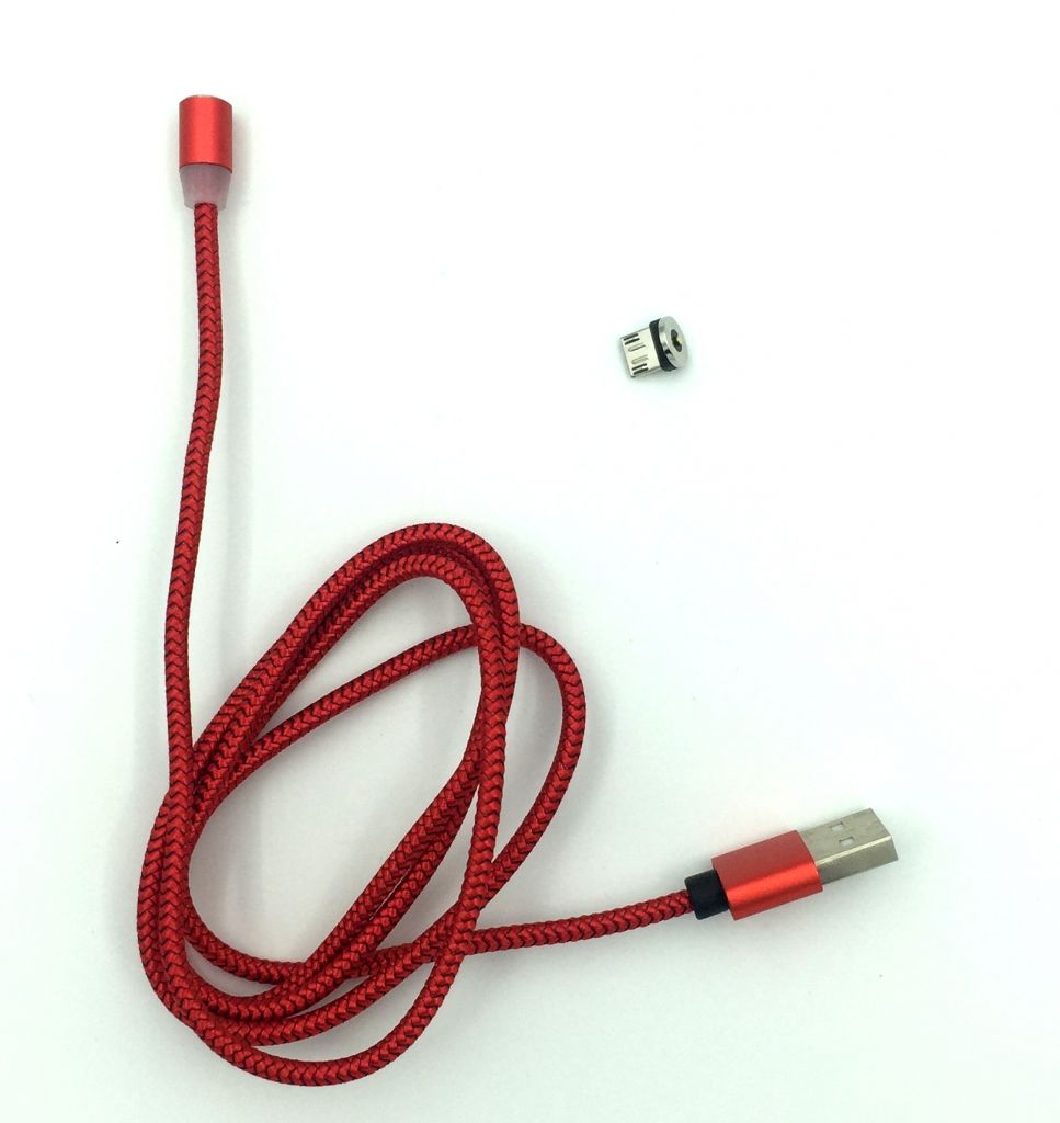 Кабель магнитный Metal Magnetic 360 Micro USB Red - фото фото фото 1