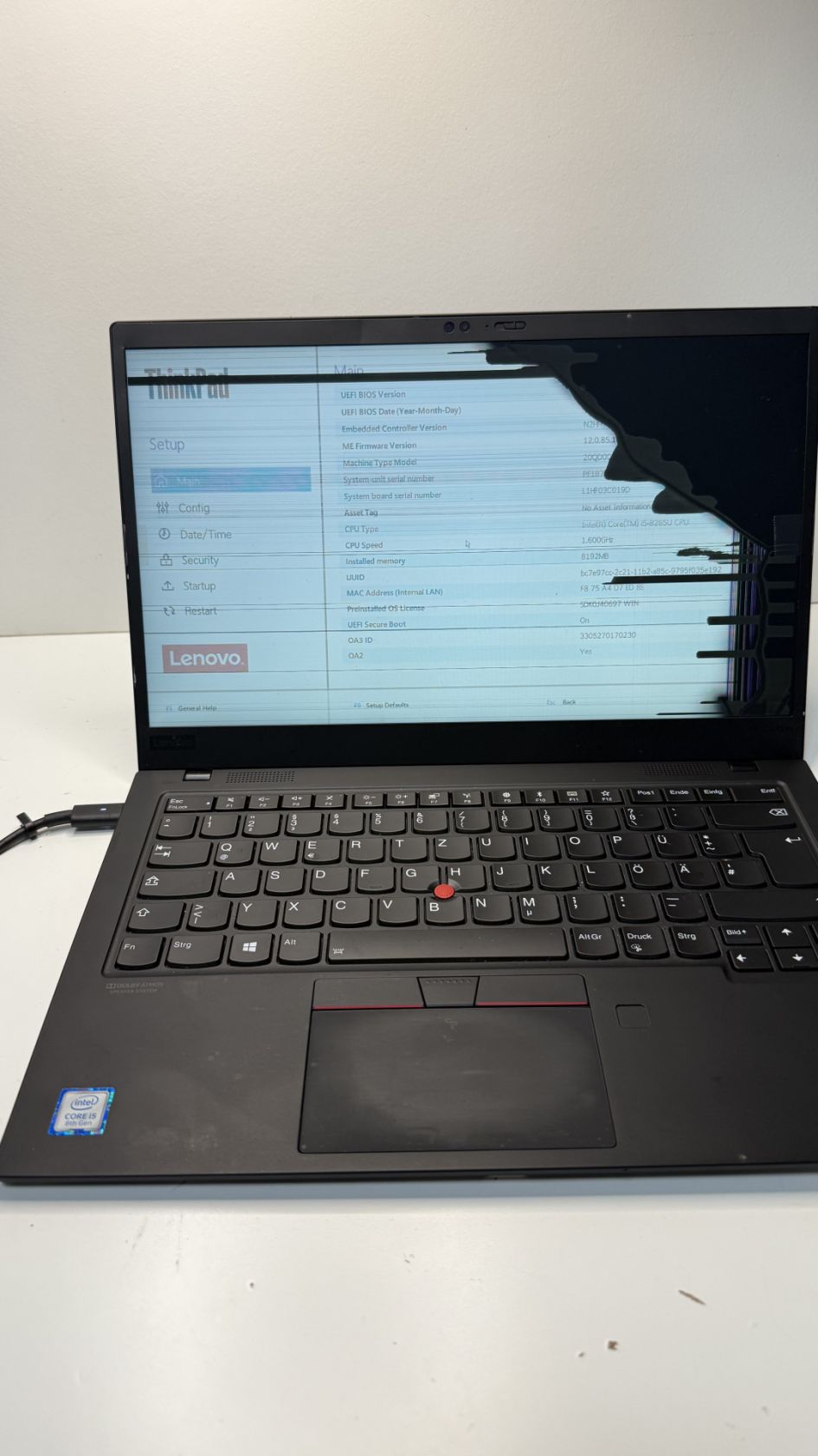 Ноутбук Lenovo X1 Carbon  Intel Core i5-8250U DDR4-8GB ID-00257 - фото фото фото 2