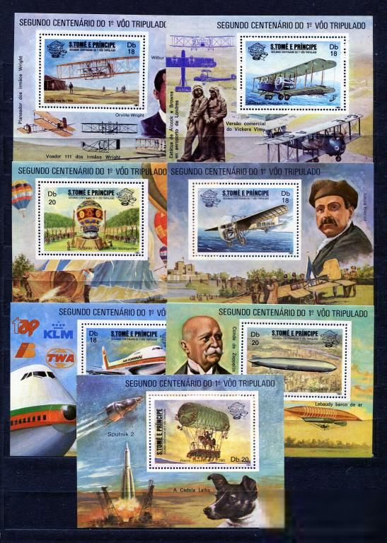 Сан Томе История авиации Люксы MNH - фото фото фото 0