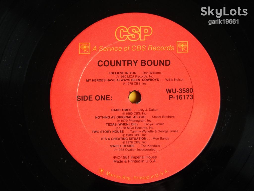 Various ‎– Country Bound  (Imperial House ‎– WU 3580, US) NM-/NM- - фото фото фото 2