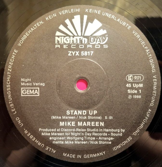 Mike Mareen - Stand Up / Germany - 1988.   (EP) 12. Vinyl. Пластинка. Germany. - фото фото фото 2
