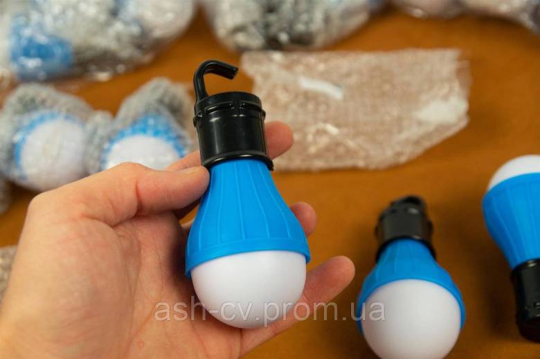 LED ліхтар у формі лампочки Camping Light Bulb Blue (3хAAA) - фото фото фото 0
