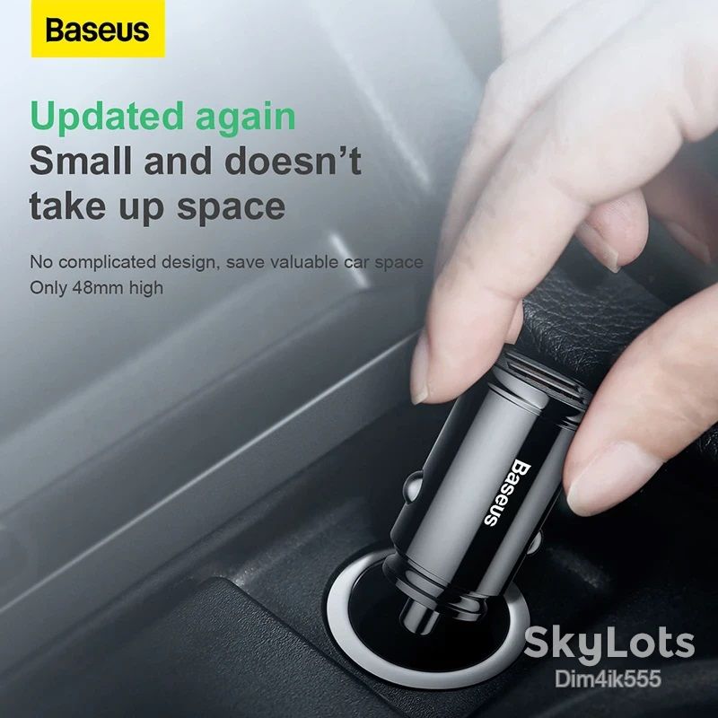 Автомобильное зарядное устройство Baseus Circular Plastic BS-C16C1 Dual QC3.0 2USB 30W 5A - фото фото фото 2