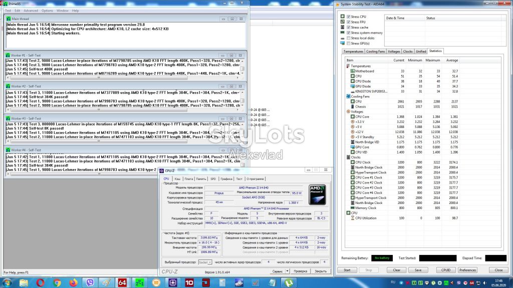 AMD Phenom II X4 840 3,2 GHz HDX840WFK42GM Socket AM2+, AM3 4ядра - фото фото фото 6