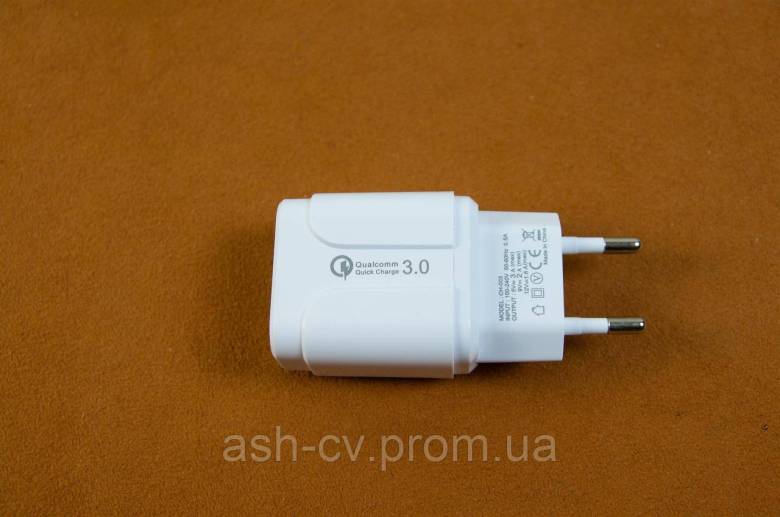 Зарядний пристрій, USB, 3A, QC 3.0, QC 4.0, White - фото фото фото 4