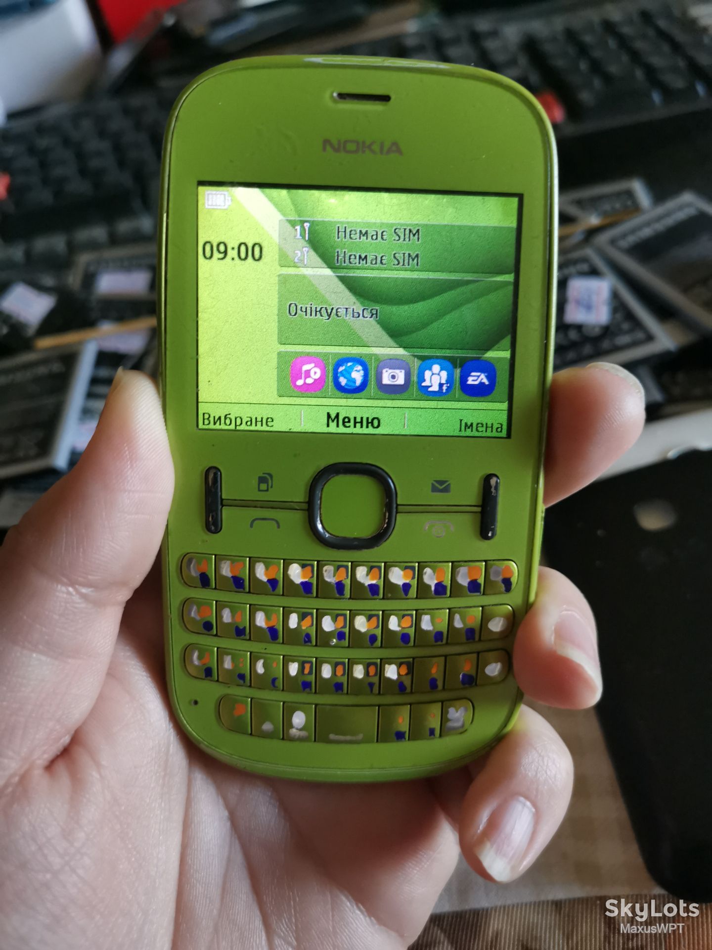 #1957 sklad Nokia Asha 200 green - фото фото фото 0