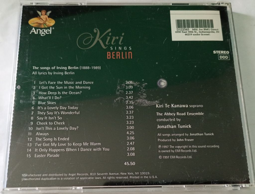 KIRI TE KANAWA Kiri Sings Berlin CD US - фото фото фото 2
