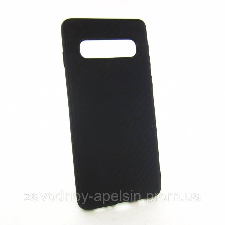 Samsung G973 S10 Plus Чехол силиконовый Карбон (черный) - фото фото фото 0
