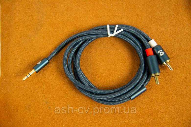 Кабель Hi-End Essager RCA Audio Cable Stereo 3.5mm to 2RCA (5 метрів) - фото фото фото 4