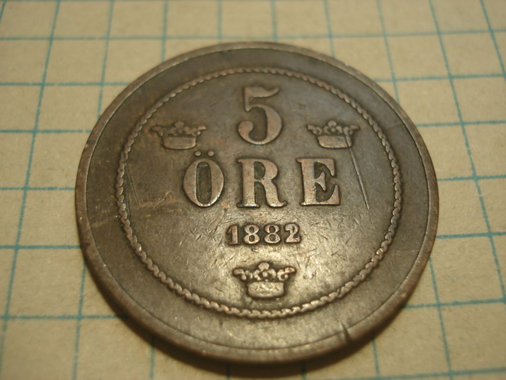 5оре 1882 Швеція - фото фото фото 1