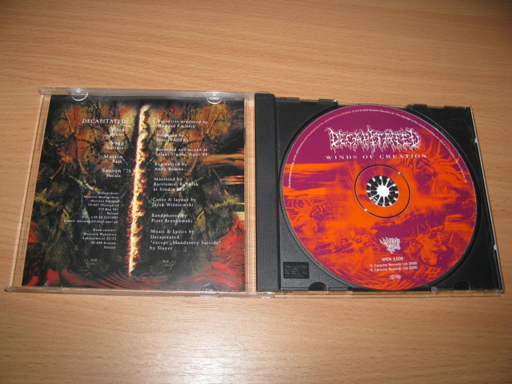 DECAPITATED - Winds Of Creation  (2000 Wicked World 1st press,UK) - фото фото фото 1