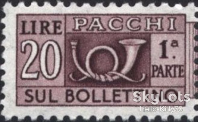 Италия 1955/1973 бандерольная марка   (пакетмарка) Mi PK86-L MNH - фото фото фото 0