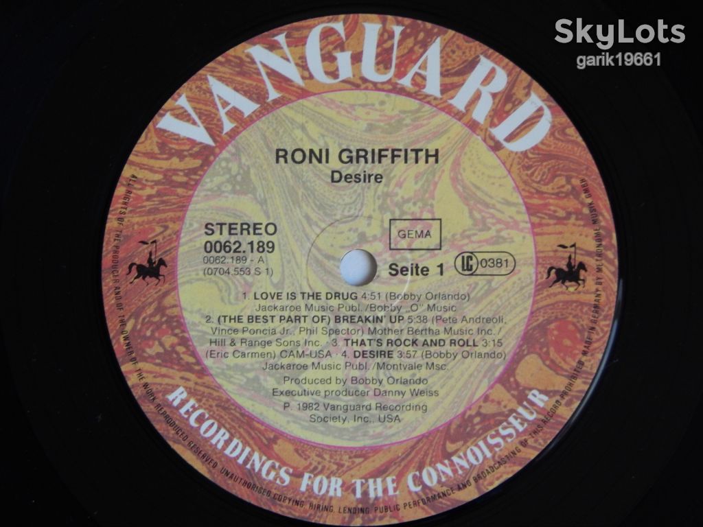 Roni Griffith - Desire  (Vanguard ‎– 0062.189, Germany) EX+/NM- - фото фото фото 2