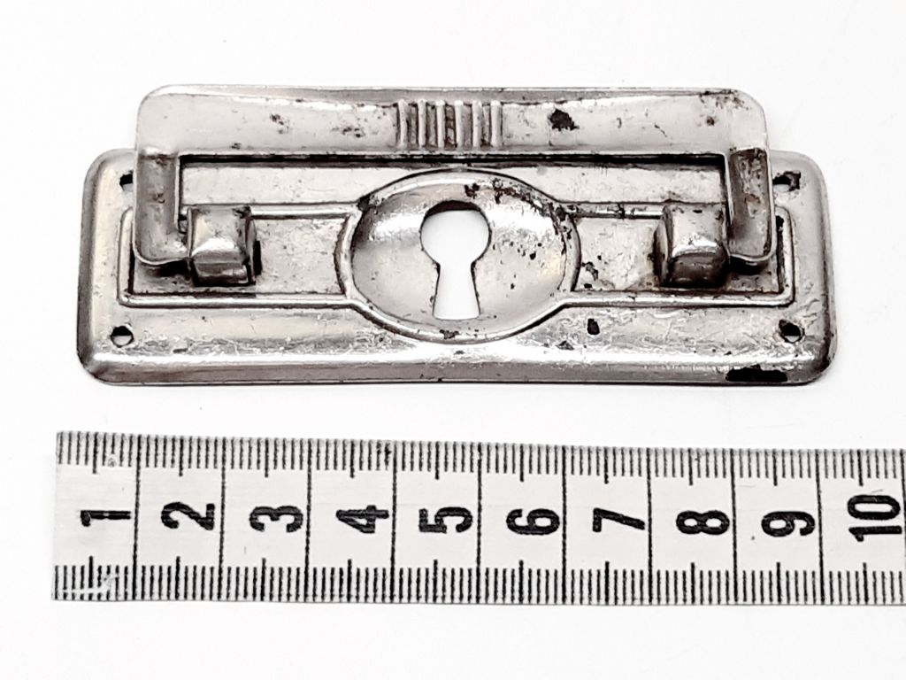 Старинная мебельная накладка с ручкой, клеймо Киев, мебельная ручка ссср - фото фото фото 3