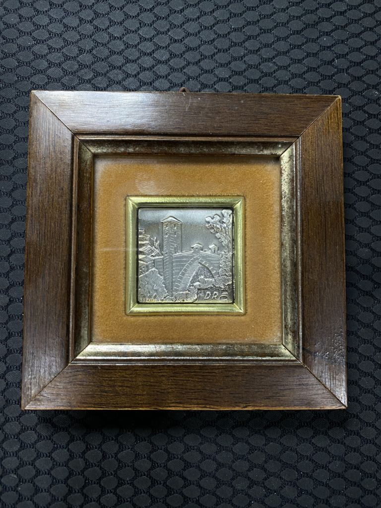 Серебро 0.925 Миниатюра в рамке Италия 1960-е гг. - фото фото фото 1