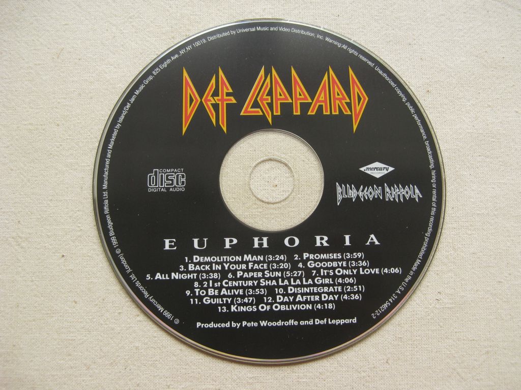 CD Def Leppard. Euphoria. 1999. - фото фото фото 3