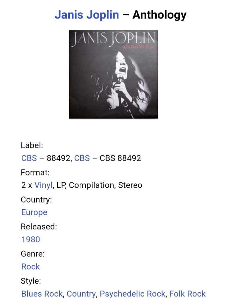 Janis Joplin - Anthology - 1968-71.  (2LP). 12. Vinyl. Пластинки. Holland. - фото фото фото 7