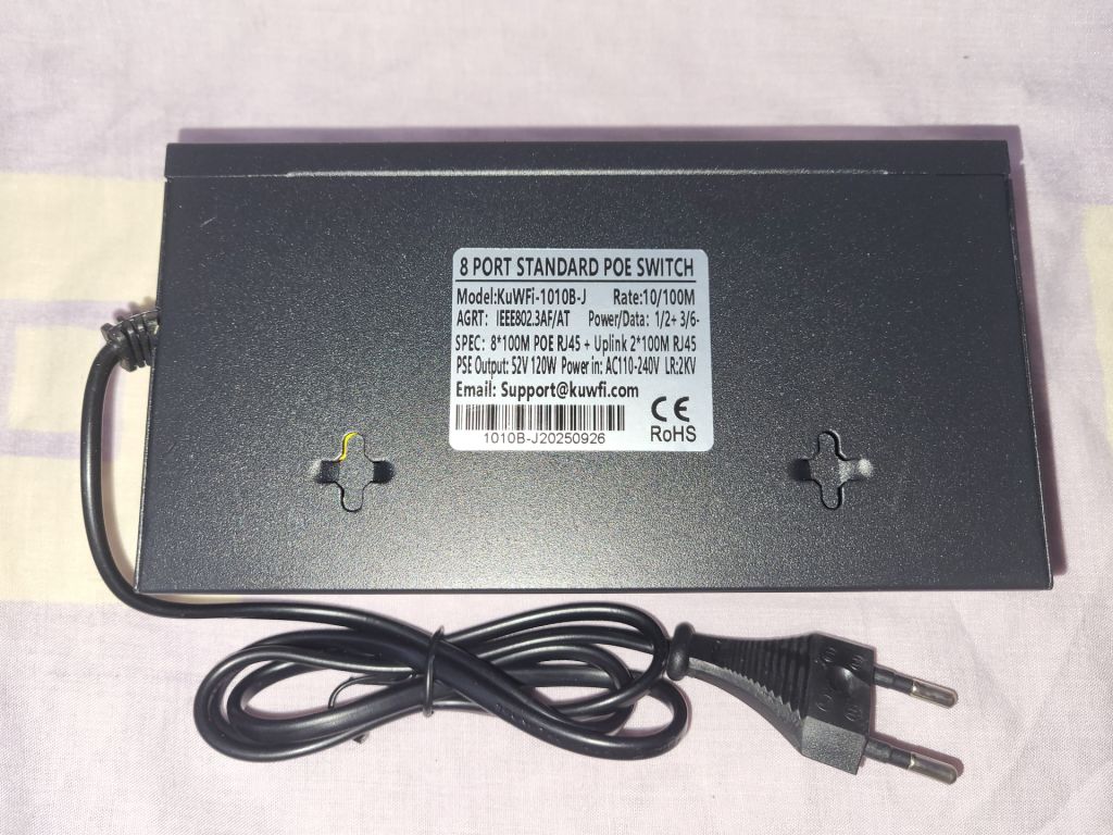 PoE Switch 52V KuWfi 1010B-J 8 Port 10/100Mbps Комутатор - фото фото фото 1